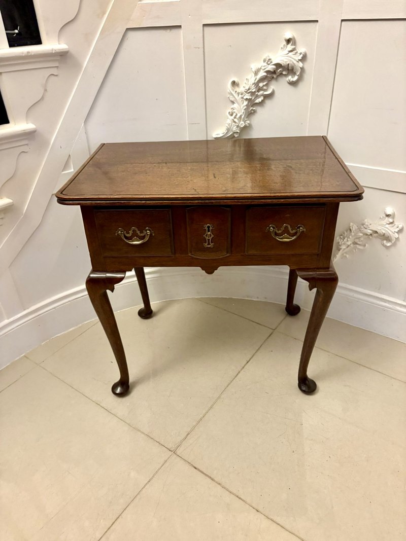 Quality Antique Victorian Georgian-Style Oak Lowboy/Table